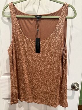Talbots Copper Sequin Tank Top